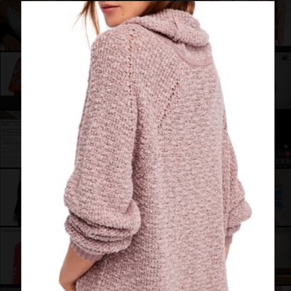 Free People By Your Side Sweater in Muave Small - Picture 2 of 12